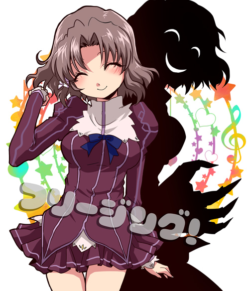 chiffon_fairchild, claws, closed_eyes, eyes_closed, freezing, freezing_(series), ominous_shadow, ribbon