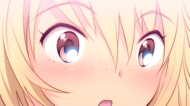 blush, brown_eyes, close-up, freckles, hair_down, idolmaster, idolmaster_dearly_stars, open_mouth