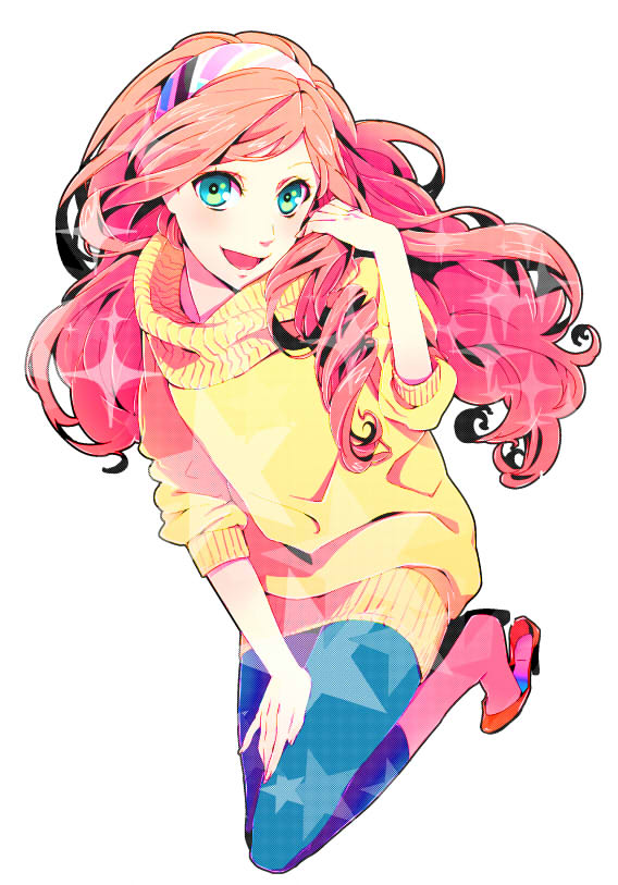 blue_eyes, hairband, high_heels, leggings, long_hair, male, meryx3, nail_polish, print_leggings, print_legwear, shoe_dangle, shoes, solo, star_print, sweater, sweater_dress, trap, tsukimiya_ringo, turtleneck, uta_no_prince-sama