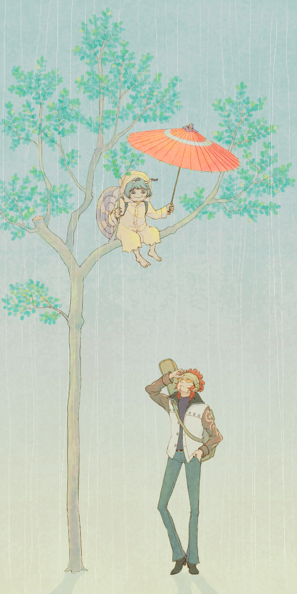 amefurikozoo, antennae, bandana, bandanna, facial_hair, goatee, highres, karas