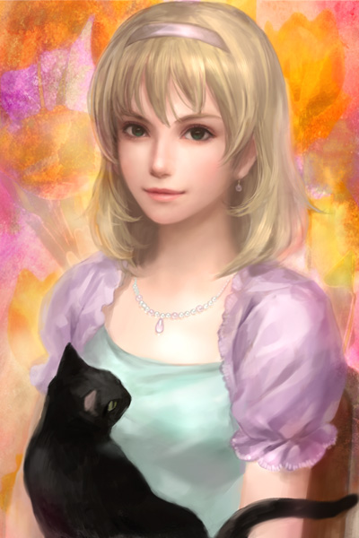animal, axis_powers_hetalia, bangs, belgium_(hetalia), black_cat, black_cat_(animal), blonde_hair, bolero
