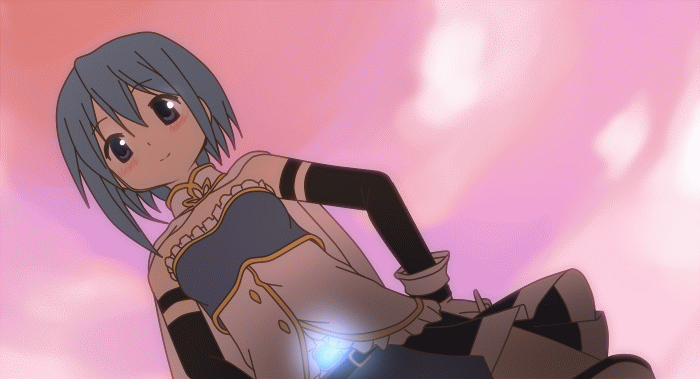 animated, animated_gif, blinking, blue_eyes, blue_hair, dutch_angle, from_below, gif