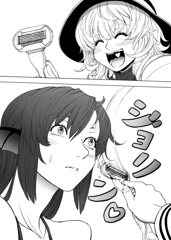 blush, closed_eyes, comic, eyes_closed, hat, head_wings, heart, heart_in_mouth