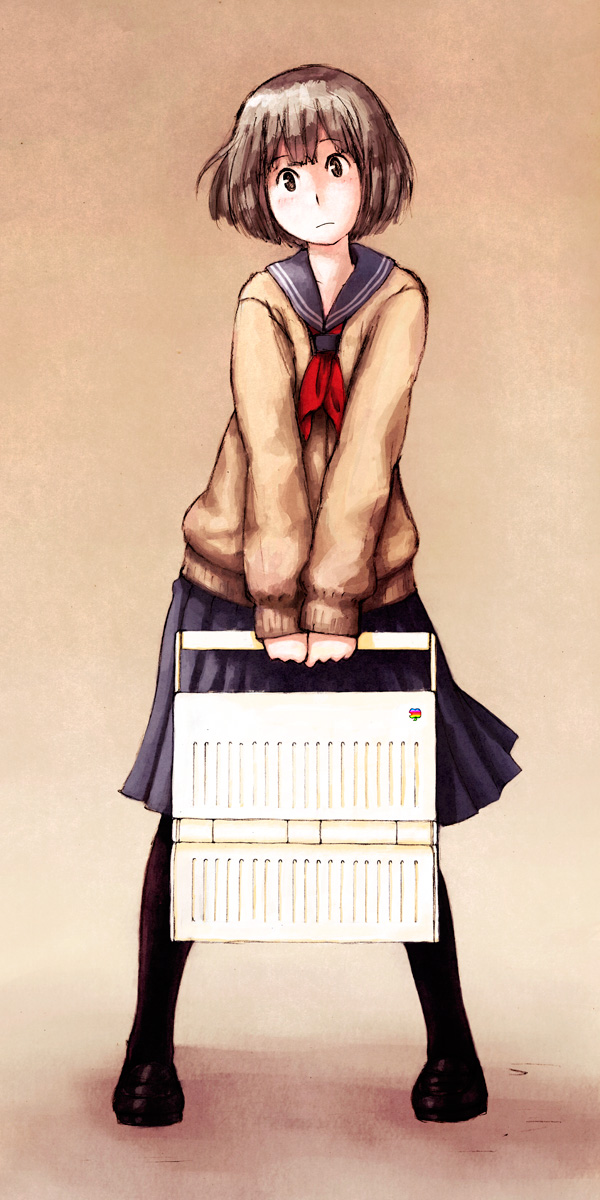 highres, pantyhose, pomo_rosso, school_uniform, serafuku, sweater