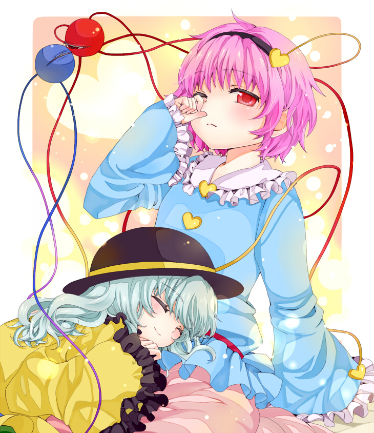 bad_id, blush, closed_eyes, cord, frills, hands, happy, heart