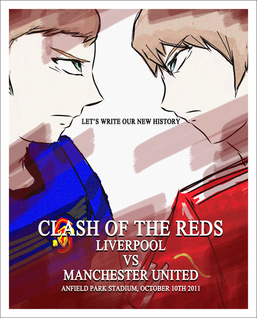 football, liverpool_fc, manchester_united, poster, steven_gerrard, tappei, wayne_rooney
