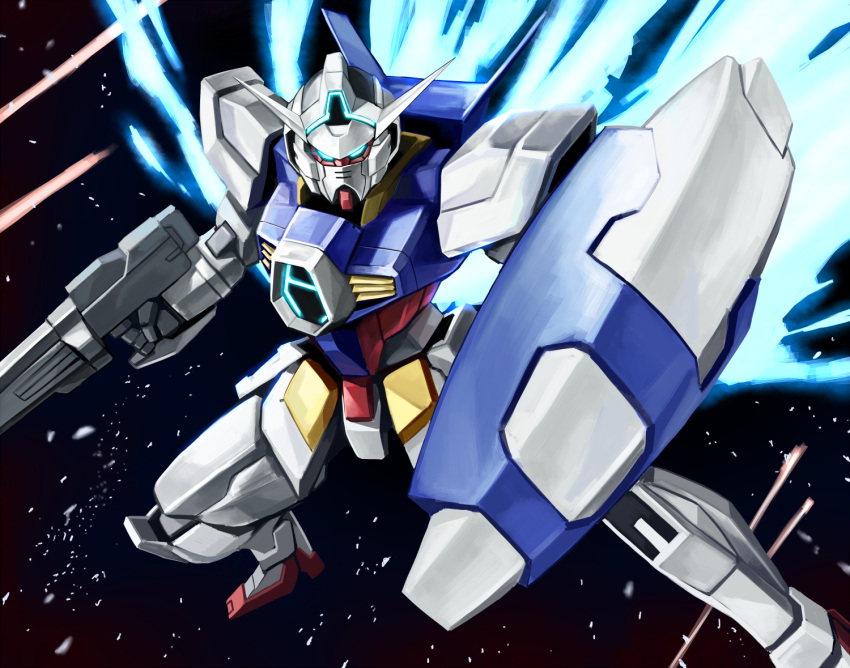 gun, gundam, gundam_age, gundam_age-1, k_tsukumo, mecha, no_humans, shield