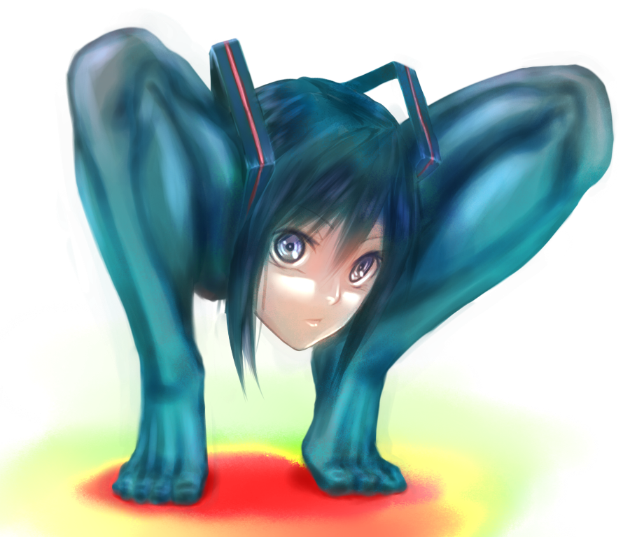 hatsune_miku, jojotaro, legs, shiteyan'yo, squatting, vocaloid, what