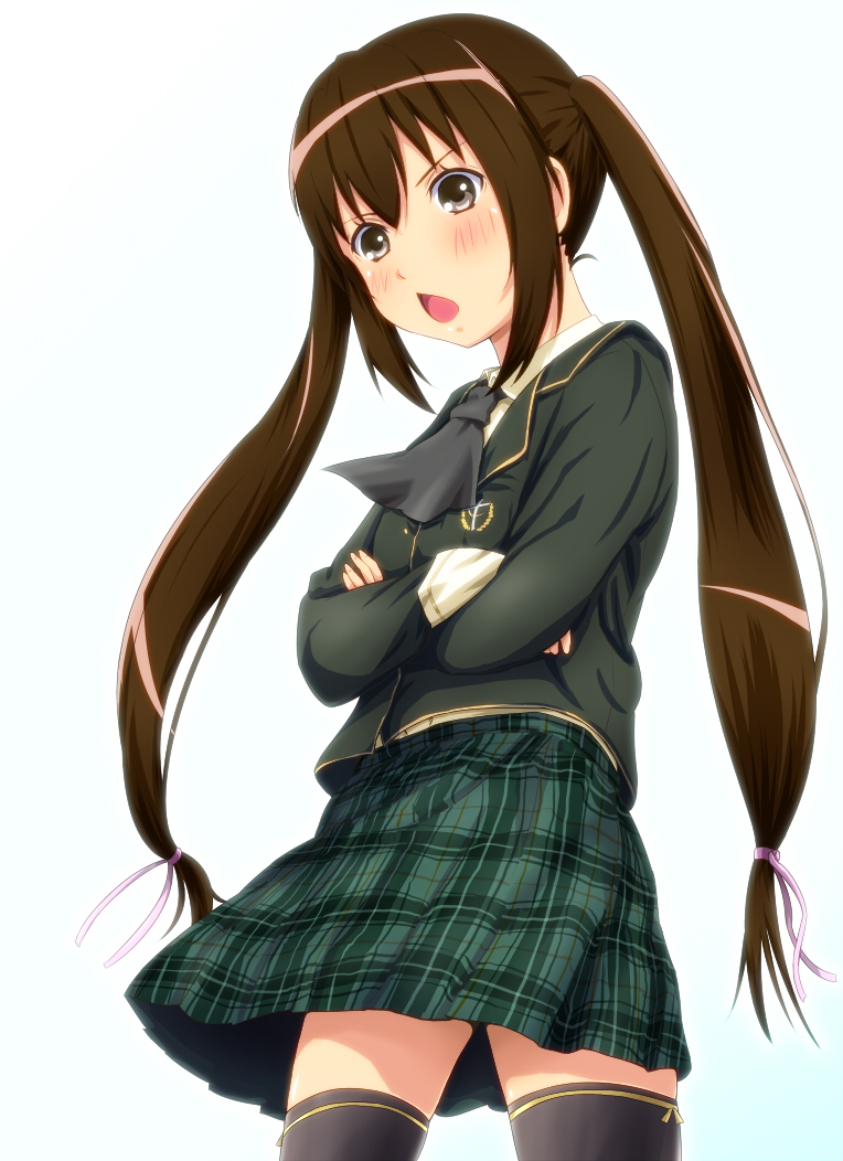 brown_eyes, brown_hair, chestnut_mouth, cosplay, crossed_arms, diesel-turbo, inoue_marina, long_hair