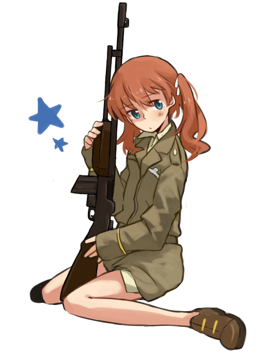 .30-06_springfield, bar, blush, chikiso, francie_gerard, gun, long_hair, m1918_bar
