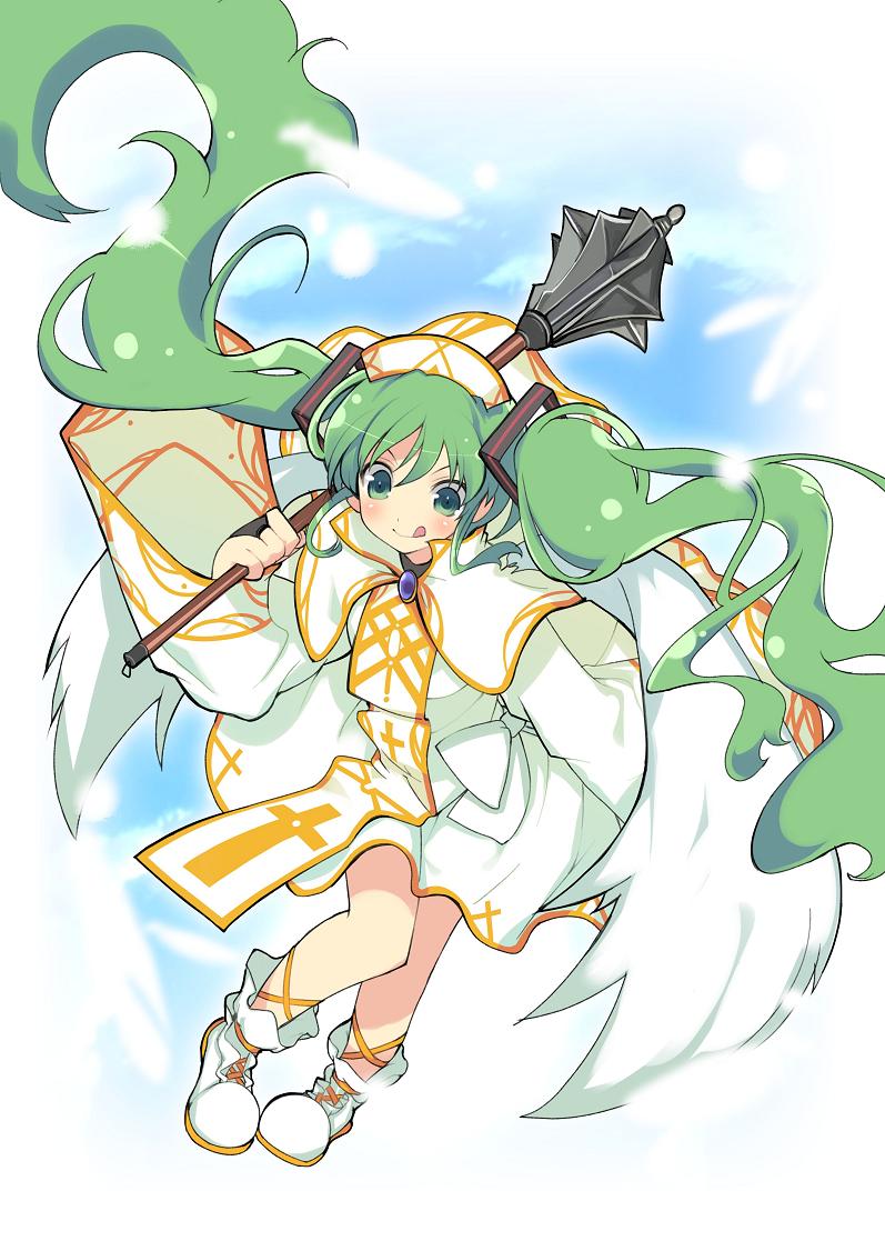 :p, alteil, alteil_battle_rpg, alternate_costume, cross, green_eyes, green_hair, hatsune_miku