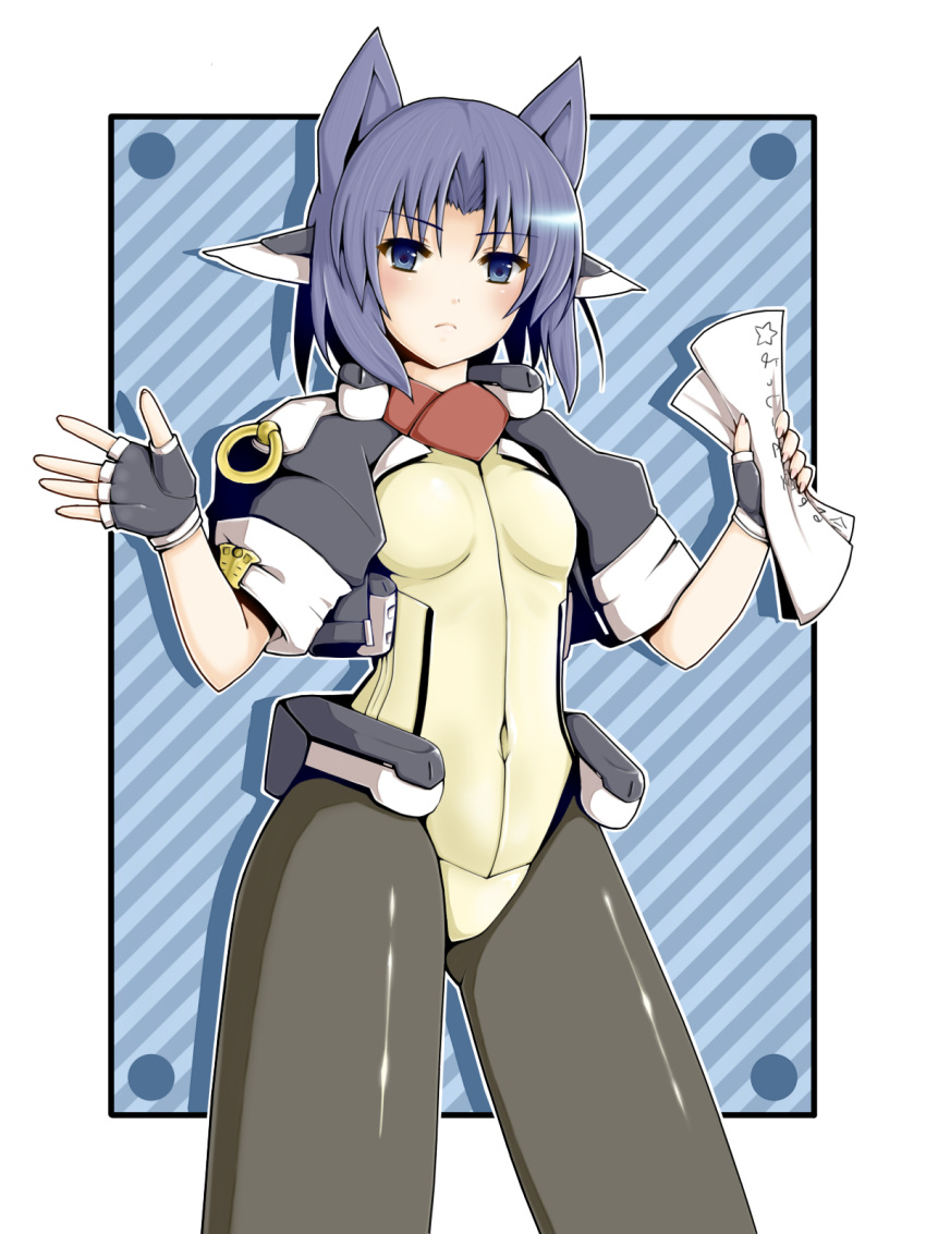 blue_hair, bodysuit, breasts, character_request, highres, kyoukai_senjou_no_horizon, mizuki_miyu, pantyhose