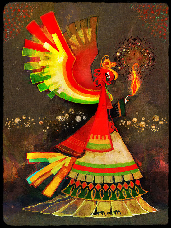 fire, ho-oh, kantarou_(8kan), personification, pokemon, red_eyes, wings