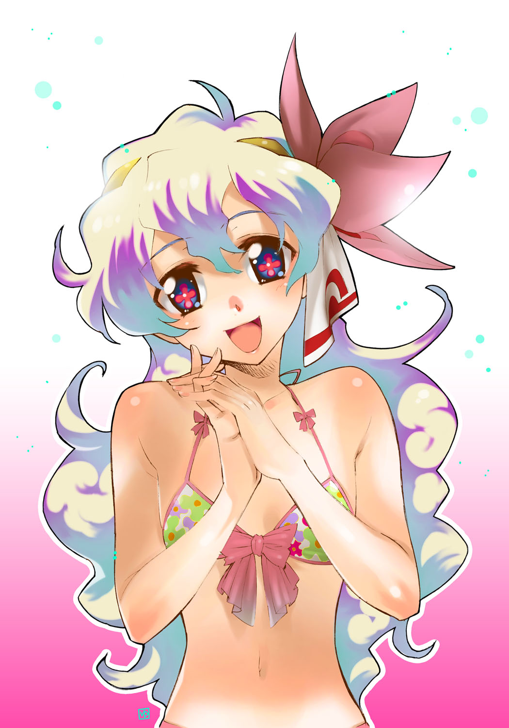 bow_bra, bra, collaboration, hair_ornament, highres, kotaro_mori, lingerie, mori_kotarou