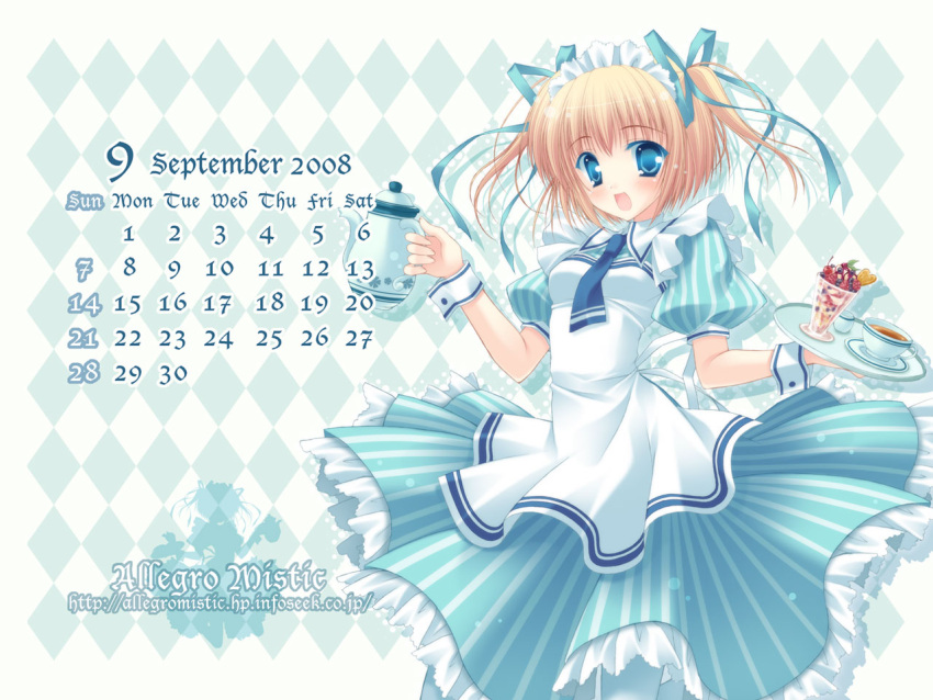 akane_(artist), allegro_mistic, blue, blue_eyes, calendar, checkerboard, checkered, hair_ribbon