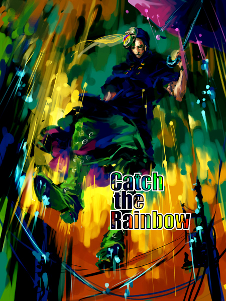 blackmore, colorful, english, jojo_no_kimyou_na_bouken, male, mask, midair, power_lines