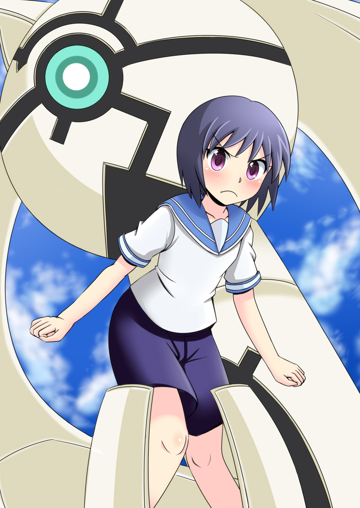 frown, jean-louis_(yuasa_rengou), kamisama_dolls, kuga_utao, kuga_utau, kukuri_(kamisama_dolls), purple_eyes, purple_hair