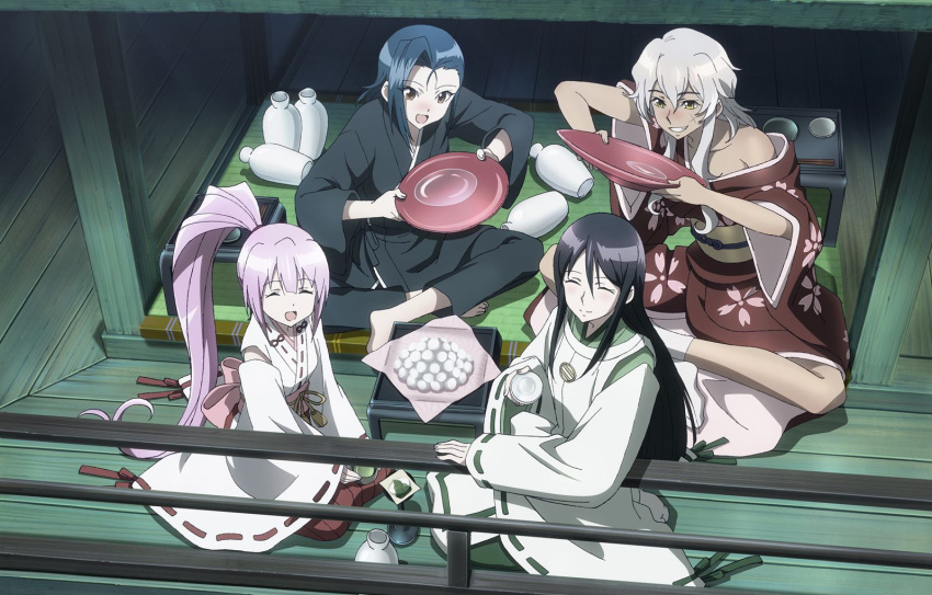 japanese_clothes, miko, sengoku_otome, takeda_shingen_(sengoku_otome), tokugawa_ieyasu_(sengoku_otome), uesugi_kenshin_(sengoku_otome)