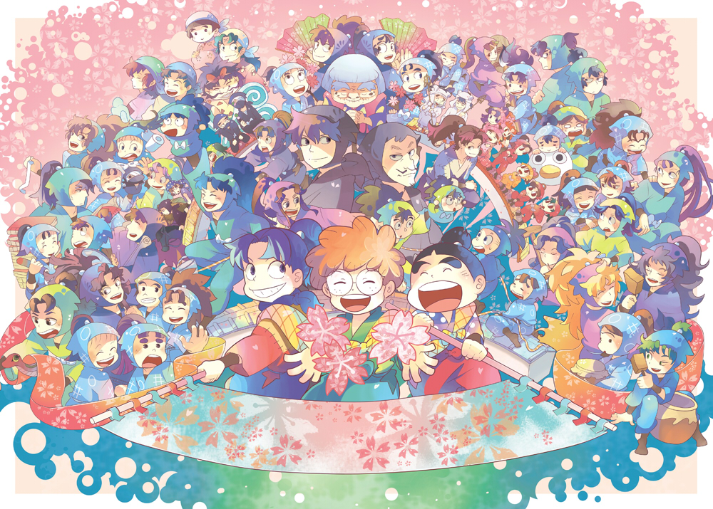 character_request, everyone, mikabu, multiple_boys, rakudai_ninja_rantarou