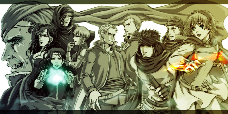 belt, black_hair, blonde_hair, brown_hair, ephidel, fire_emblem, fire_emblem:_rekka_no_ken, grin