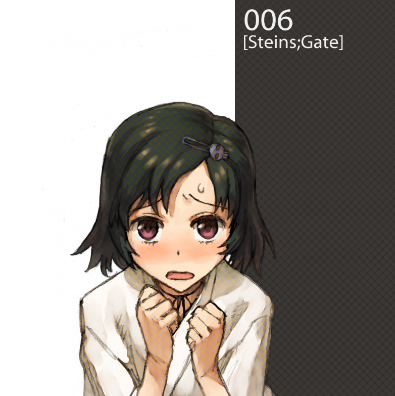 androgynous, black_hair, hair_ornament, hairclip, japanese_clothes, male, miko, purple_eyes