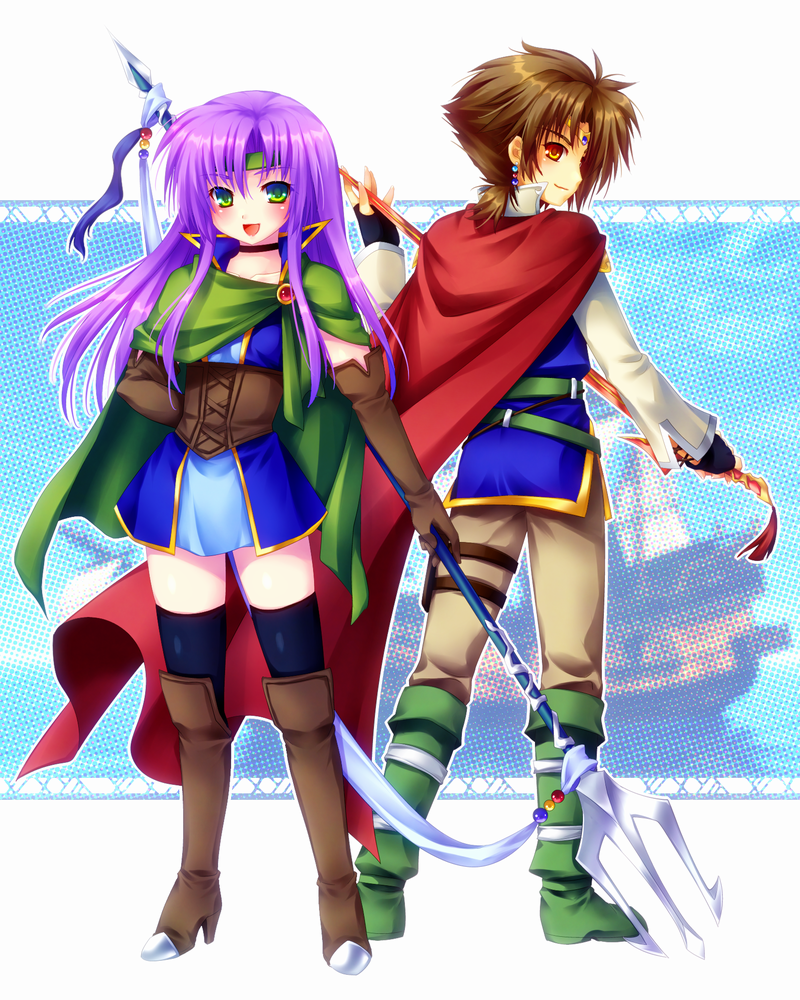 boots, brown_eyes, brown_hair, butz_klauser, faris_scherwiz, final_fantasy, final_fantasy_v, green_eyes