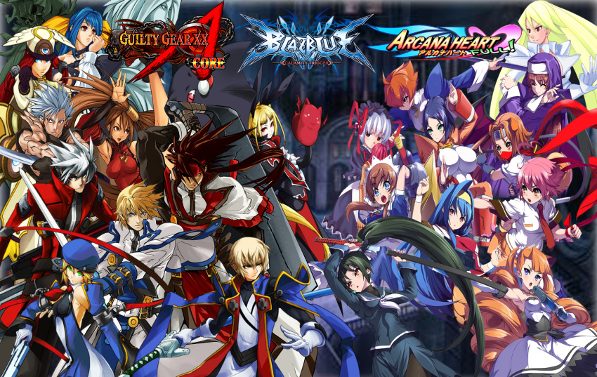 aino_heart, arcana_heart, blazblue, chipp_zanuff, clarice_di_lanza, crossover, dizzy, elsa_la_conti