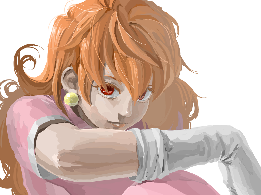 close-up, colored_eyelashes, elbow_gloves, gloves, lina_inverse, long_hair, looking_at_viewer, mya_(mmyaaym)