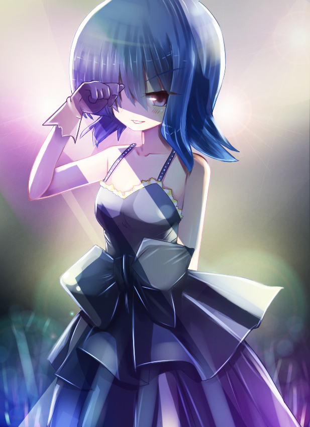 blue_hair, dress, fang_xue_jun, gloves, hayate_no_gotoku!, purple_eyes, short_hair, suirenji_ruka