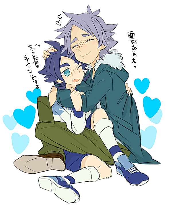 adult, bad_id, blue_eyes, cheek_press, cheek_rub, closed_eyes, eyes_closed, fubuki_shirou