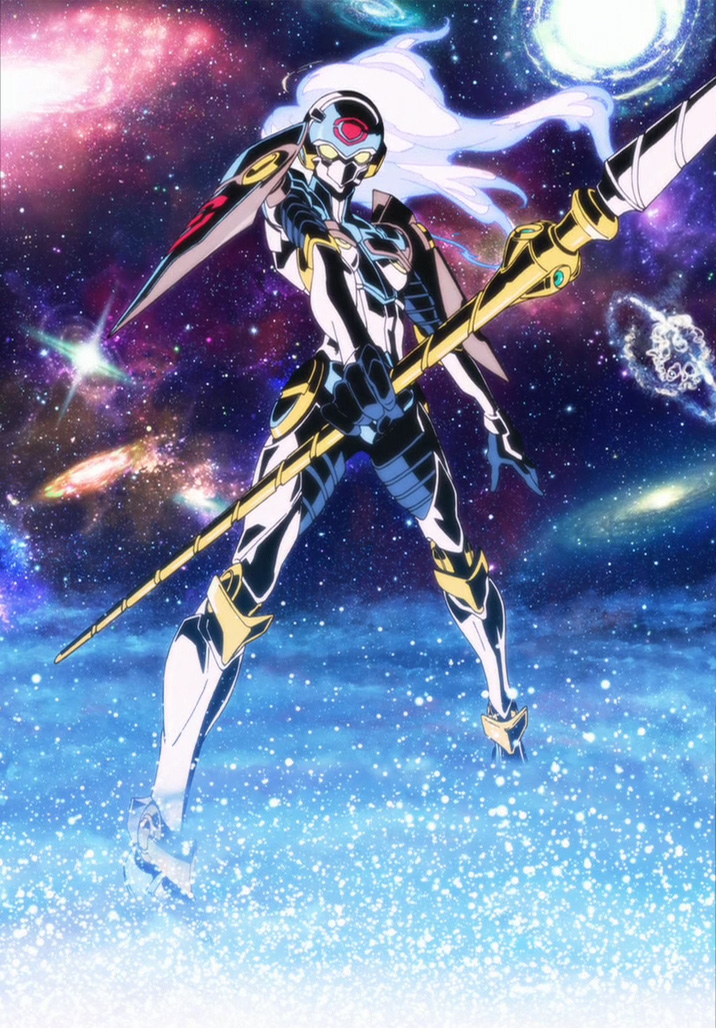 cap, galaxy, highres, mecha, screencap, space, stitched, super_robot