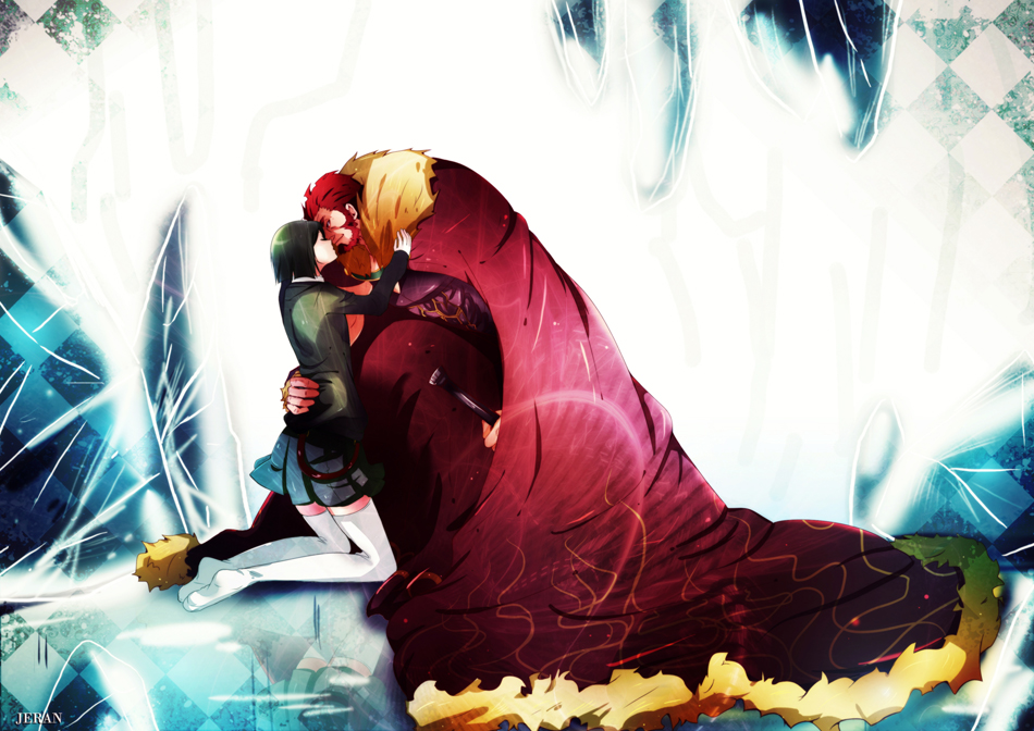 beard, black_hair, bob_cut, cape, facial_hair, fate/stay_night, fate/zero, fate_(series)