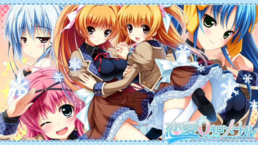 blue_hair, game_cg, hiiragi_akeo, kinomoto_hana, kinomoto_mayo, kinomoto_misaki, kinomoto_nokia, kinomoto_sakuya