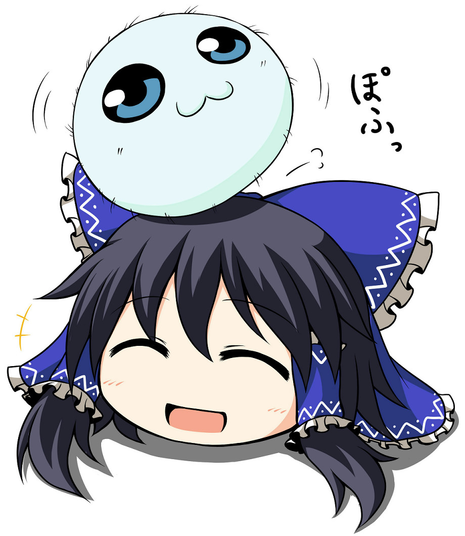 alternate_color, black_hair, blue, blue_eyes, bow, duel_monster, frills, hair_bow