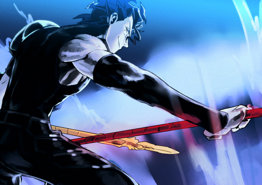 black_hair, dual_wielding, fate/stay_night, fate/zero, fate_(series), gae_buidhe, gae_dearg, lancer_(fate/zero)