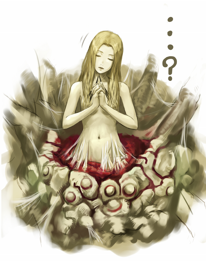 dark_souls, eyes_closed, praying, quelaag's_sister, quelaan, senri, solo, spider_girl