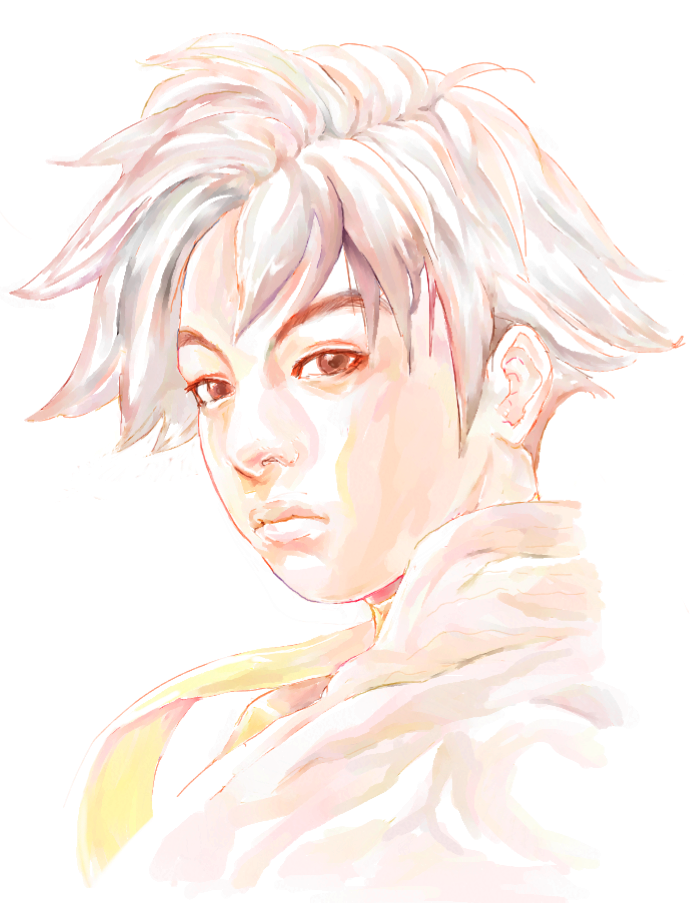 dougi, face, lips, maki_ubermach, makoto, nose, realistic, scarf, short_hair, street_fighter, street_fighter_iii, street_fighter_iii:_3rd_strike, tomboy