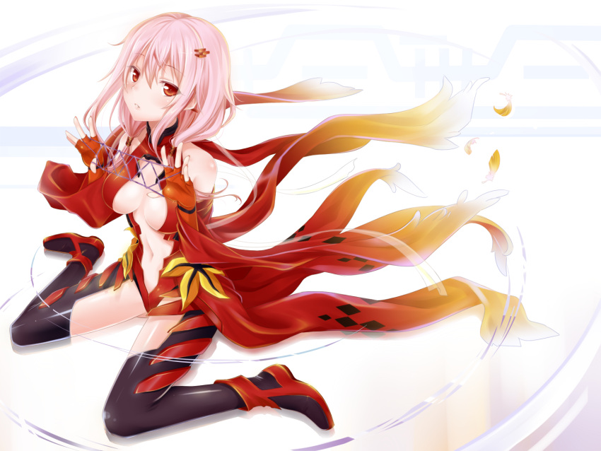 breasts, cat's_cradle, cat's_cradle, center_opening, fingerless_gloves, gloves, guilty_crown, highres