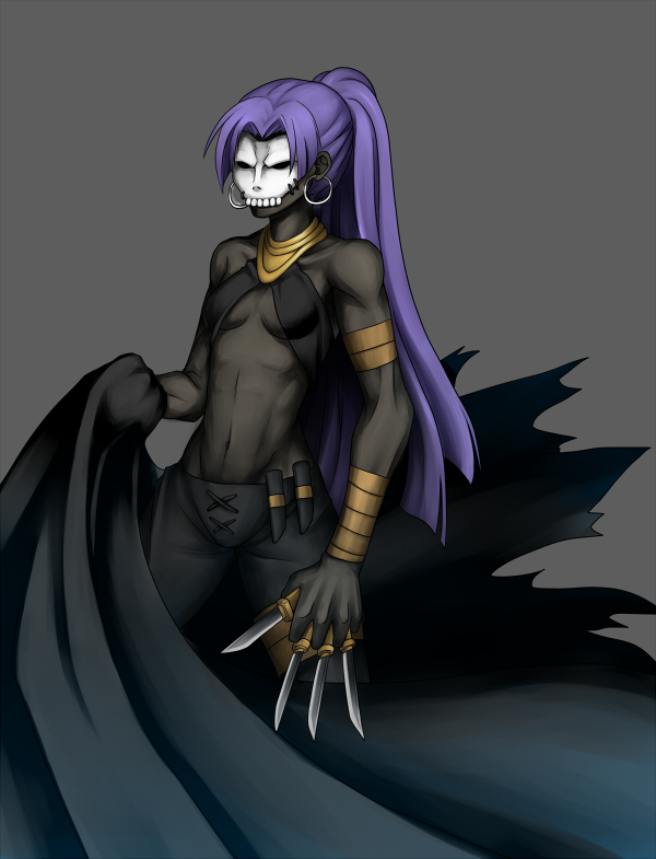 assassin_(fate/zero), black_skin, breasts, dagger, dark_skin, fate/stay_night, fate/zero, fate_(series)