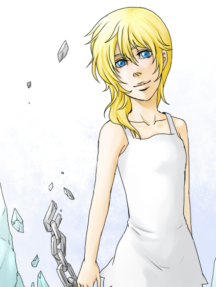 blonde_hair, blue_eyes, chain, chains, doyamatsu, kingdom_hearts, namine, solo