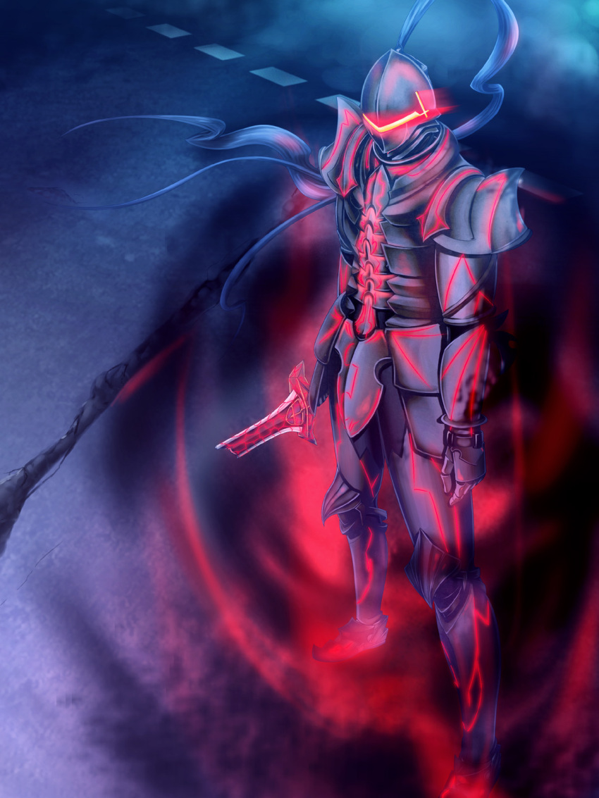 armor, berserker_(fate/zero), breastplate, broken_sword, crack, fate/stay_night, fate/zero, fate_(series)