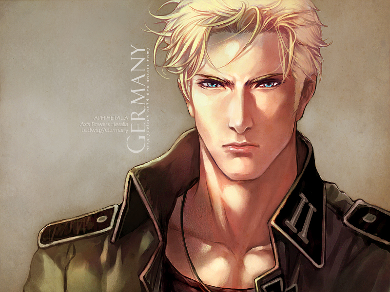 alternate_hairstyle, axis_powers_hetalia, blonde_hair, blue_eyes, character_name, close-up, english, germany_(hetalia)