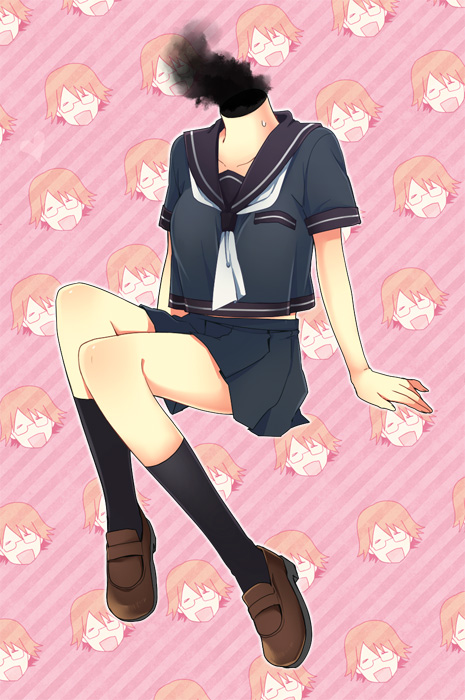 326, celty_sturluson, durarara!!, headless, kishitani_shinra, school_uniform, serafuku, solo