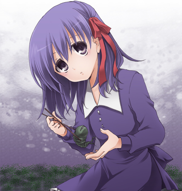 b-cat, chopsticks, crest_worm, dress, fate/stay_night, fate/zero, fate_(series), hair_ribbon