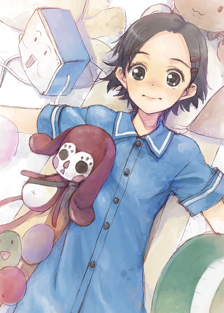 3:, hair_ornament, hairclip, hirokiku, mihoshi_chihiro, miyoshi_chihiro, short_hair, solo