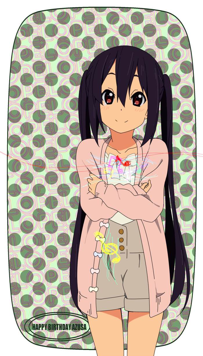 bad_id, black_hair, brown_eyes, highres, k-on!, long_hair, minakami_kanami, nakano_azusa