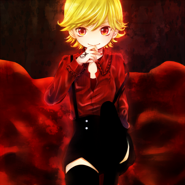 barnaby_brooks_jr, blonde_hair, child, dark_persona, kurorofoo78, male, nail_polish, ouroboros