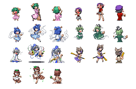 chibi, futatsuiwa_mamizou, hemogurobin_a1c, japanese_clothes, kaku_seiga, kariginu, kasodani_kyouko, lowres