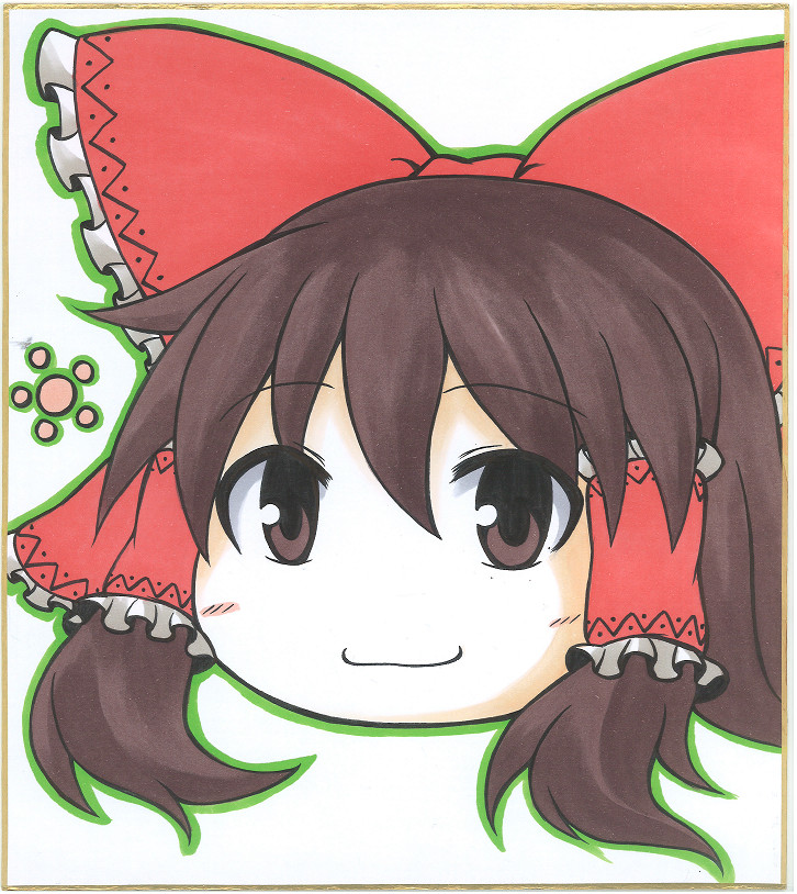 bow, brown_eyes, brown_hair, hair_bow, hair_tubes, hakurei_reimu, mochitsuki_ado, mochizuki_ado