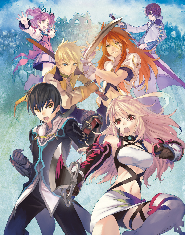 4boys, :o, asbel_lhant, black_hair, black_panties, blonde_hair, boots, cheria_barnes
